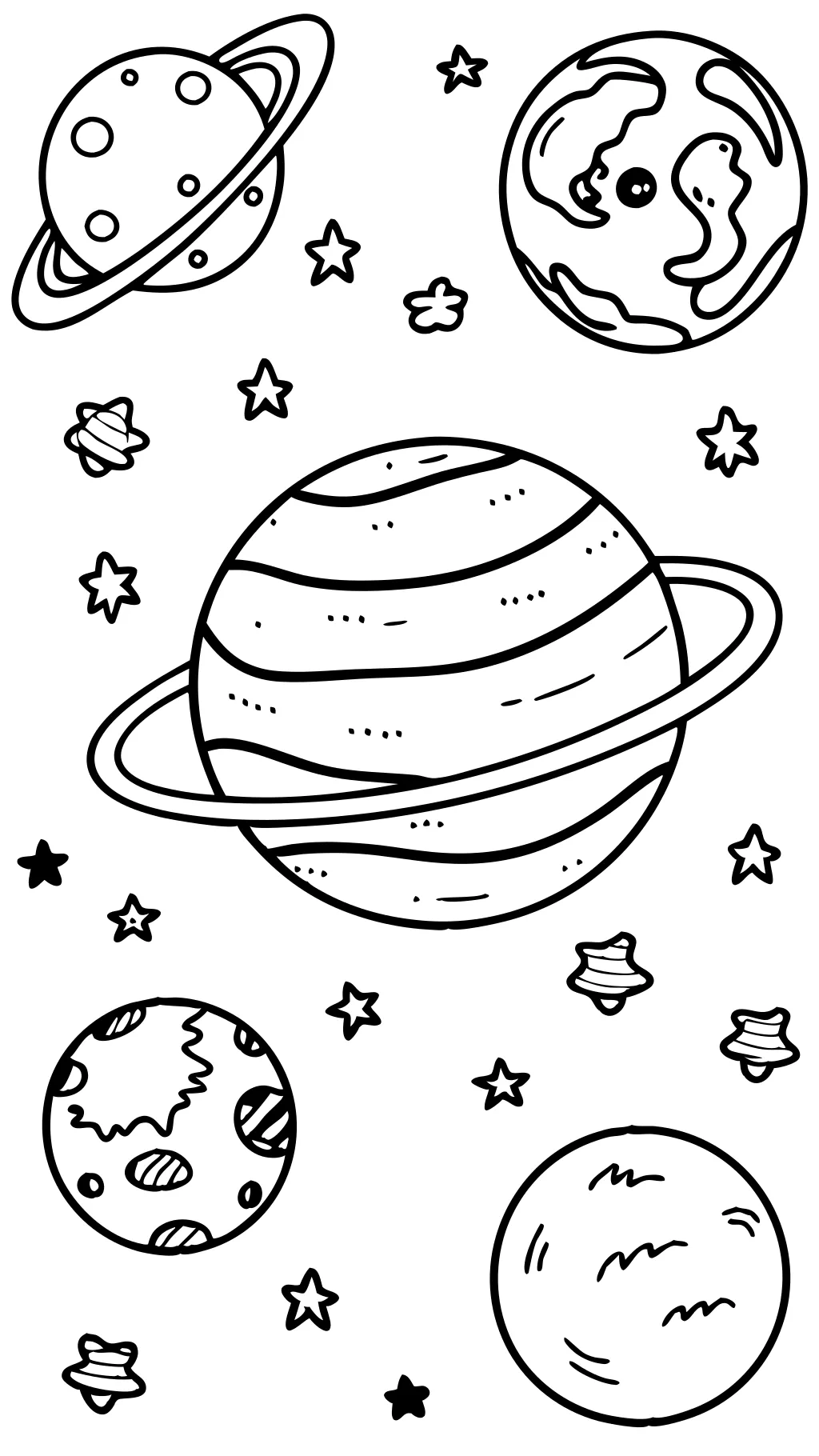 solar system coloring page